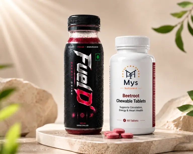 Mys Nutriment FuleD energy drink and beetroot chewable tablets